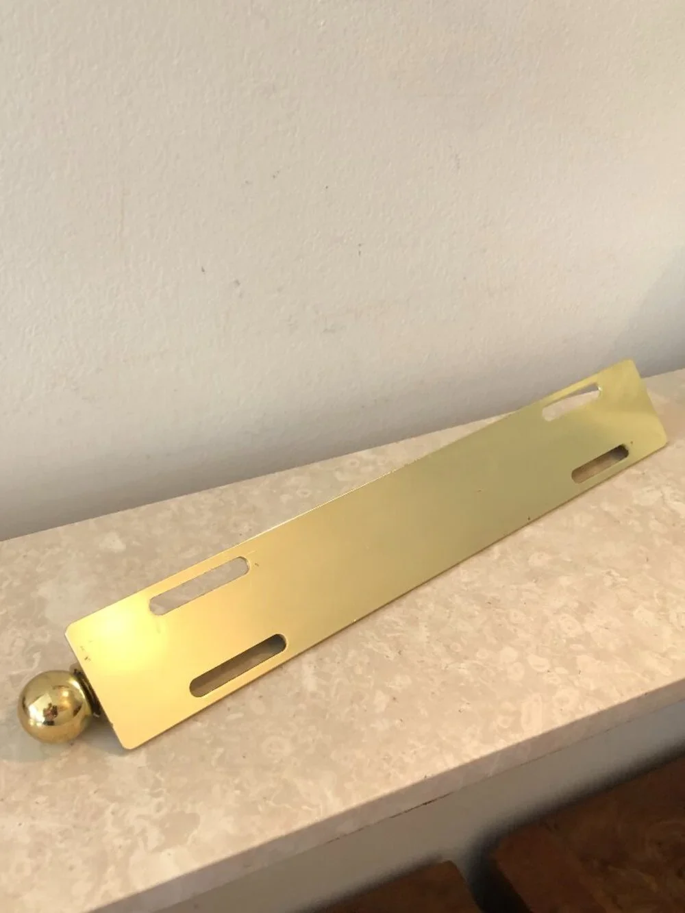 Clothes Valet Garment Pull-out Rod in Polished Brass for Closet hanging